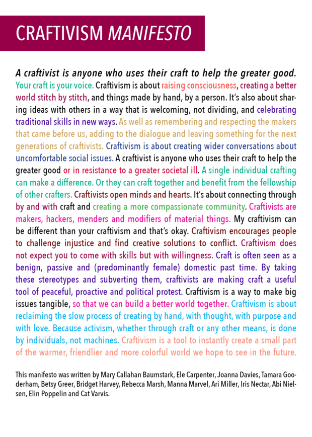11thdss Craftivism Manifesto – Emma Q Burns